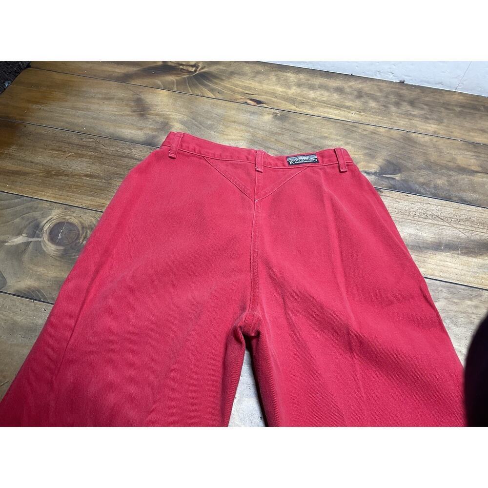 Vintage Rocky Mountain Jeans Womens 13/14 Red Made USA Bareback Rodeo - Picture 6 of 10